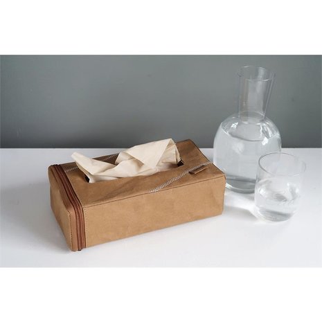 Zuperzozial Tissue box van wasbaar papier met bamboe tissues bij Greenpicnic