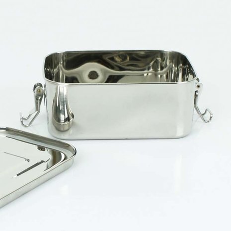 Roestvrijstalen Doda lunch container met handige afsluitklemmetjes van A Slice Of Green
