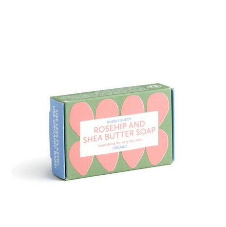 Bubble Buddy biologische soap bar rosehip and shea butter verkrijgbaar bij GreenPicnic