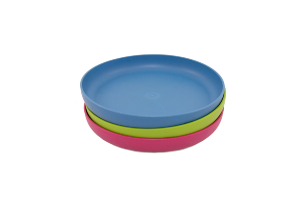 Ajaa plate blue, pink en lime van duurzaam bioplastic GreenPicnic