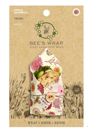 Veganistische Bees Wrap van plantenwas voor het milieuvriendelijk verpakken van je lunch