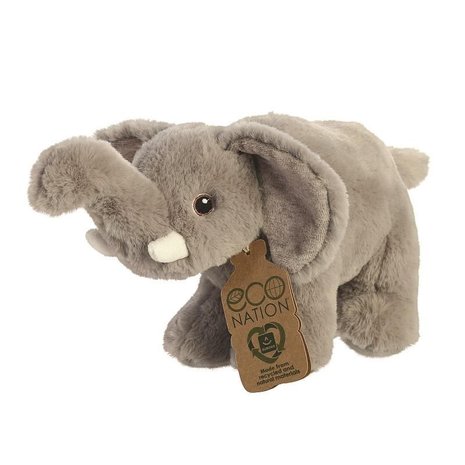 Eco Nation dierenknuffel van gerecycled plastic Olifant