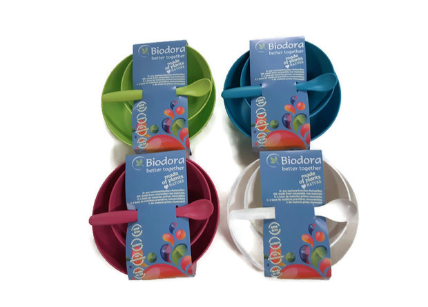 Biodora PLA bio plastic set - Duurzaam en gezond kinderservies GreenPicnic