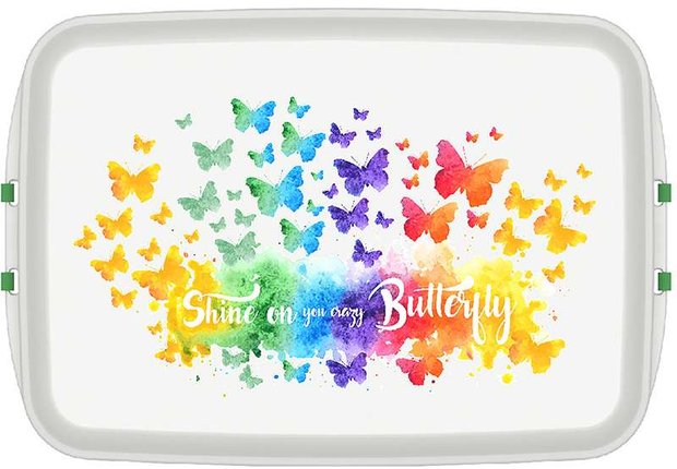 Biodora lunchbox Butterfly - PLA brooddoos van bioplastic, GreenPicnic