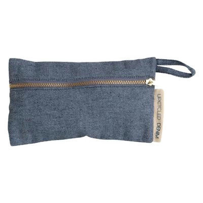 Upcycled denim Pencil Case donkerblauw