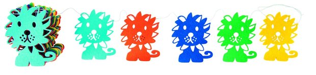 FairTrade Miffy Felt Garland Lion - vilten Nijntje leeuwen slinger van Global Affairs