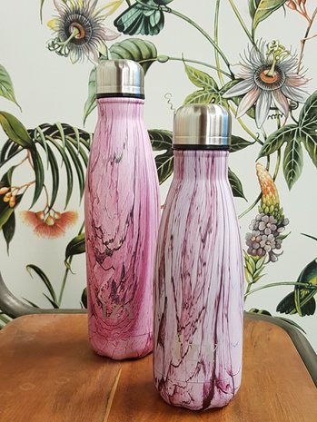 Izy design pink RVS flessen bij Greenpicnic