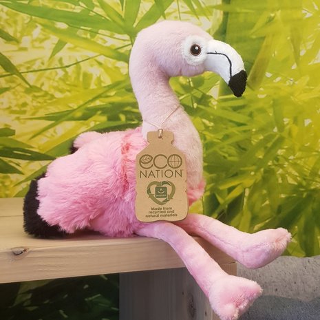 GreenPicnic - Econation flamingo knuffel van rPET
