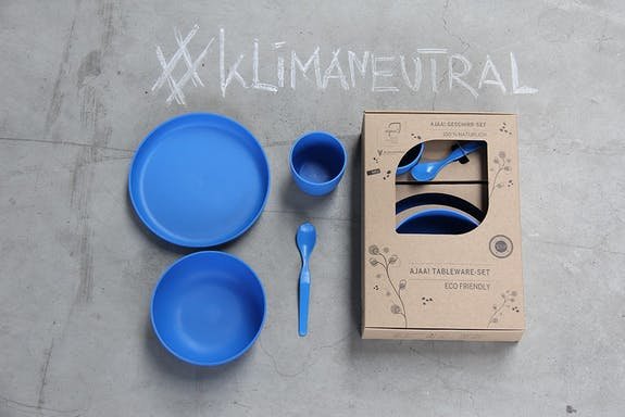 Ajaa Geschirr Set 4 teilig blue - GreenPicnic