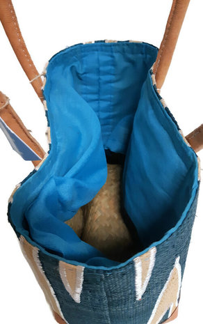 GreenPicnic - Fairtrade rieten mandtas Mada met afsluithoes van Gone Arty