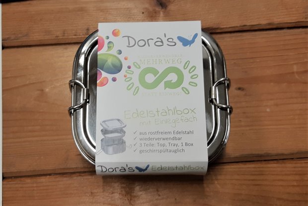 Dora's lunchbox rvs vierkant, Greenpicnic