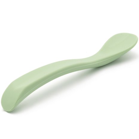 GreenPicnic - Silicone baby lepel in saliegroen van Kooleco