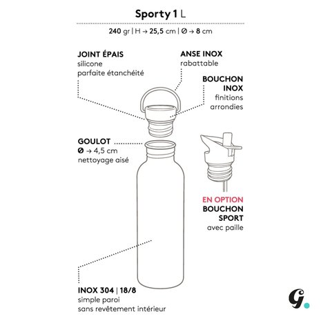 Sporty 1L fles van Gaspajoe - GreenPicnic