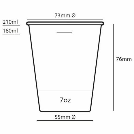 Afmetingen kartonnen koffiebeker Greenpicnic