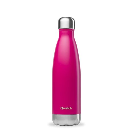 Magenta roze thermosfles van roestvrij staal - Qwetch bottle 500ml