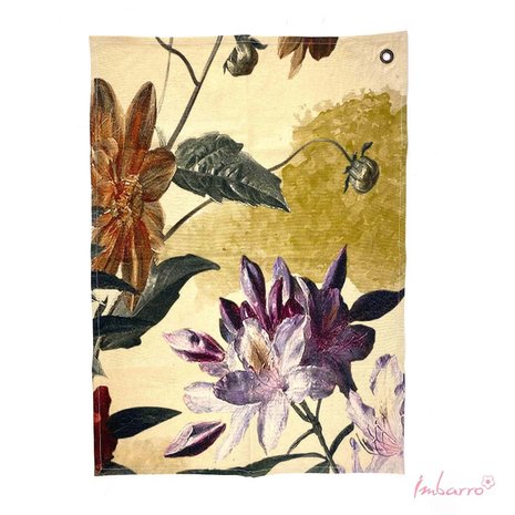 Imbarro theedoek met bloemen print