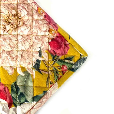 Pannenlap van katoen Imbarro potholder met een klassieke print van bloemen