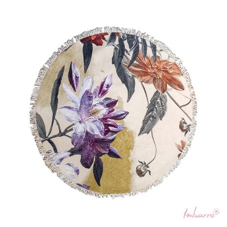 Imbarro Tablecover Holly - Rond tafelkleed klassieke bloemen GreenPicnic -