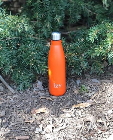 Izy bottle sandstone orange, rvs thermosfles