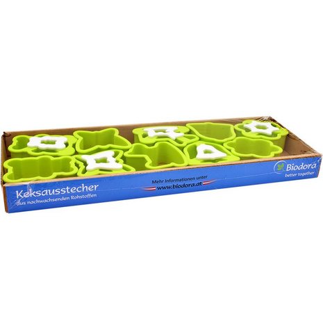 Biodora steek vormpjes van bioplastic