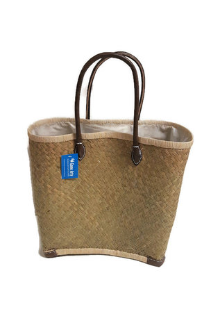 Gone Arty Fairtrade mandtas van riet en raffia