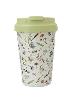 BioLoco Plant Easy Cup Watercolor Flowers - Herbruikbare koffiebeker van bioplastic
