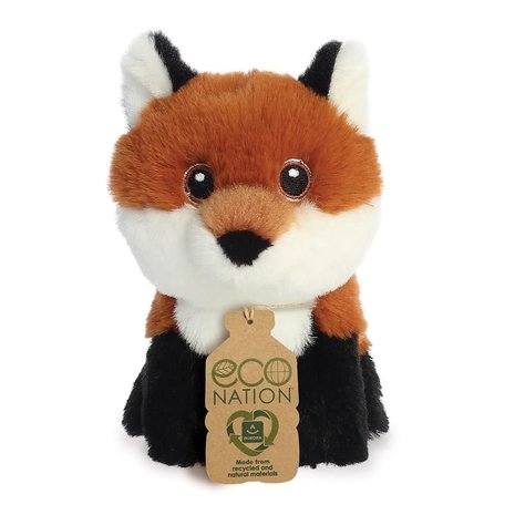 Mini Vos knuffelbeestje van gerecyclede plastic flessen