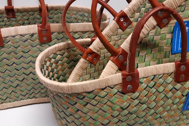 GoneArty fairtrade rieten mandtassen
