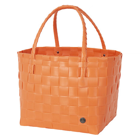 Coral Orange Paris tas van Handed By, gemaakt van gerecycled plastic