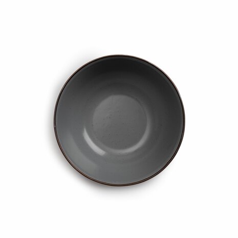 Enamel Bowl Slate Grey bovenkant van Barebones