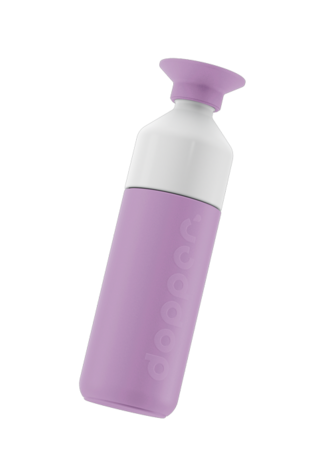 Lila thermos waterfles 580ml - Grote Insulated Dopper Throwback Lilac bij GreenPicnic
