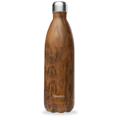 Wood thermosfles van roestvrij staal - Qwetch bottle 1000ml