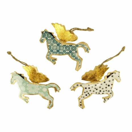 Imbarro Hanging Horses, metalen hangers van pegasi - GreenPicnic