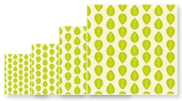 Green Picnic vegan plantenwasdoeken voor bewaren voedsel - Nuts Innovations Green Leaves