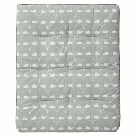 Fresk boxkleed van biologisch katoen Whale Dawn Grey, ecogift  webshop GreenPicnic