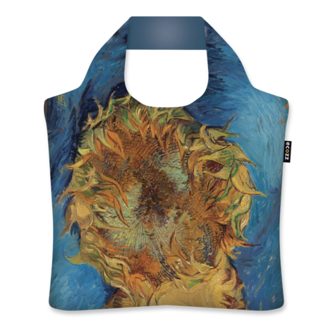 Ecozz ecoshopper met rits met Sunflowers van Vincent van Gogh