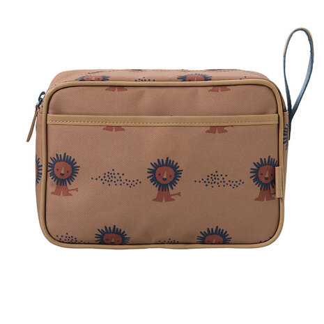 Lion Wash Bag van Fresk, rPET toilettas met leeuwtjes - Webshop GreenPicnic