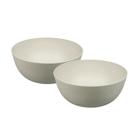 Set van twee extra grote Boost Bowl Coconut White - Zuperzozial bioplastic kommen