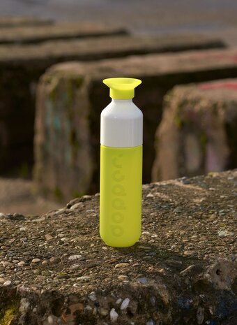 Lime groene Dopper waterfles bij Greenpicnic