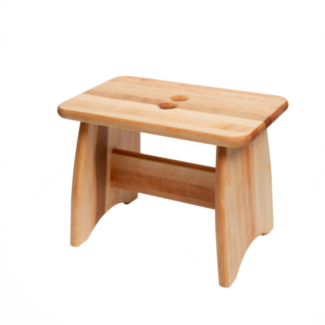 Krukje PALLI Alder van Ecofurn, naturel houten krukje - Eco webshop GreenPicnic 