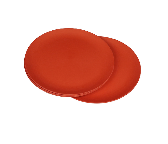 Rood Flavour-It ontbijtbord van C-PLA bioplastic - Zuperzozial Terra Red