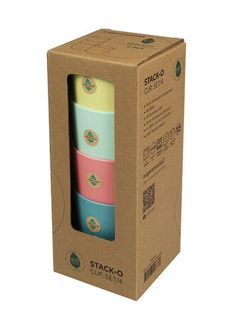 Zuperzozial Stack-O Cups stapelbekers in zachte kleuren - Verkooppunt GreenPicnic