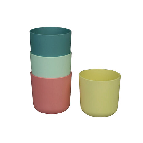 GreenPicnic Stack-O Cup Saffron Yellow bioplastic bekers - Zuperzozial