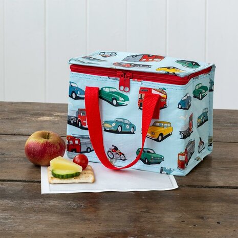 REx london lunch bag road trip, lunchtasje met print van autos