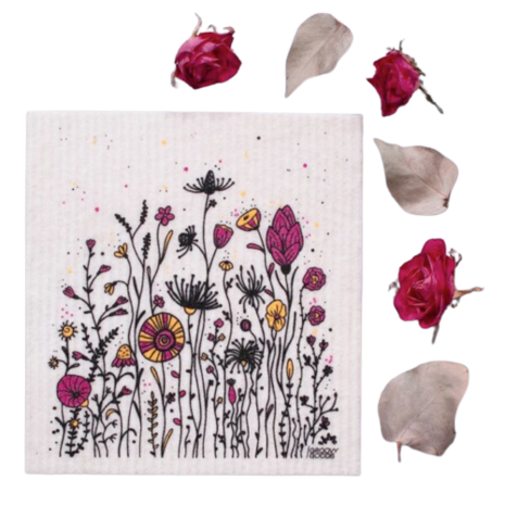 Groovy Goods Wasbare Schoonmaakdoek met wildbloemen