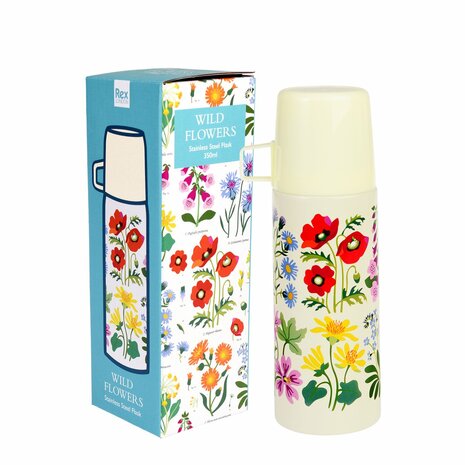 REX London stainless steel flask Wild Flowers