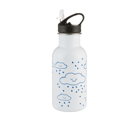 Typhoon pure RVS drinkfles met cloud print