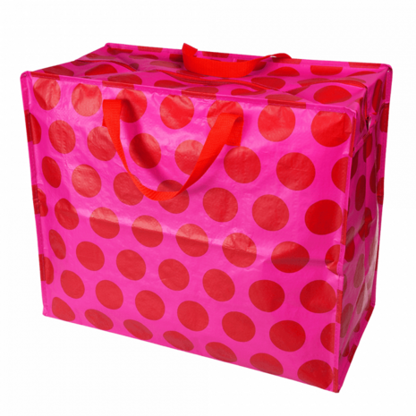 XL opbergtas van REX London Spotlight red on pink