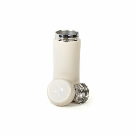 Retulp Tumbler Beige, warmhoudbeker met theezeefje