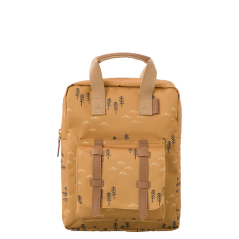 Fresk Backpack small woods spruce yellow, rugtasje van r-PET